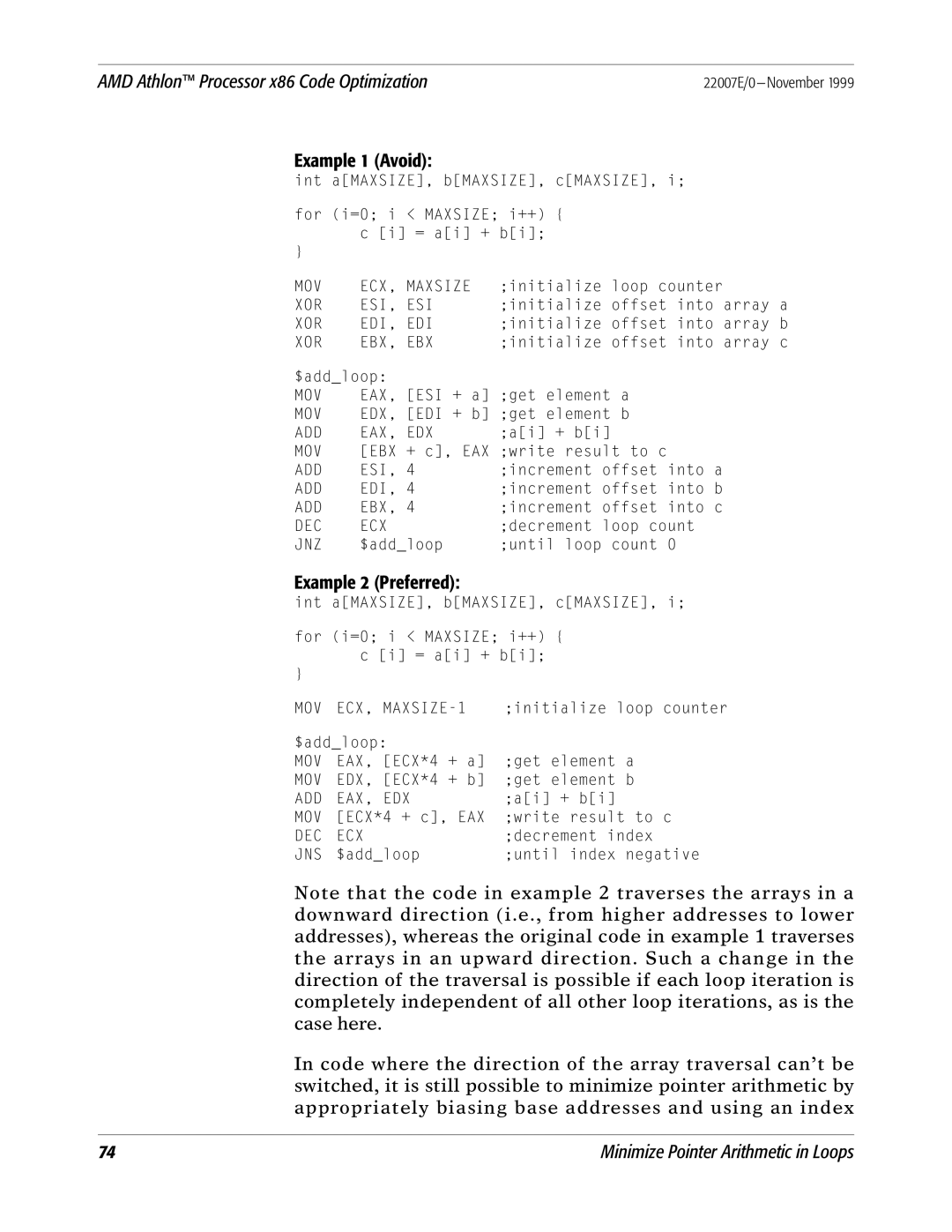 AMD x86 manual MOV ECX, Maxsize 