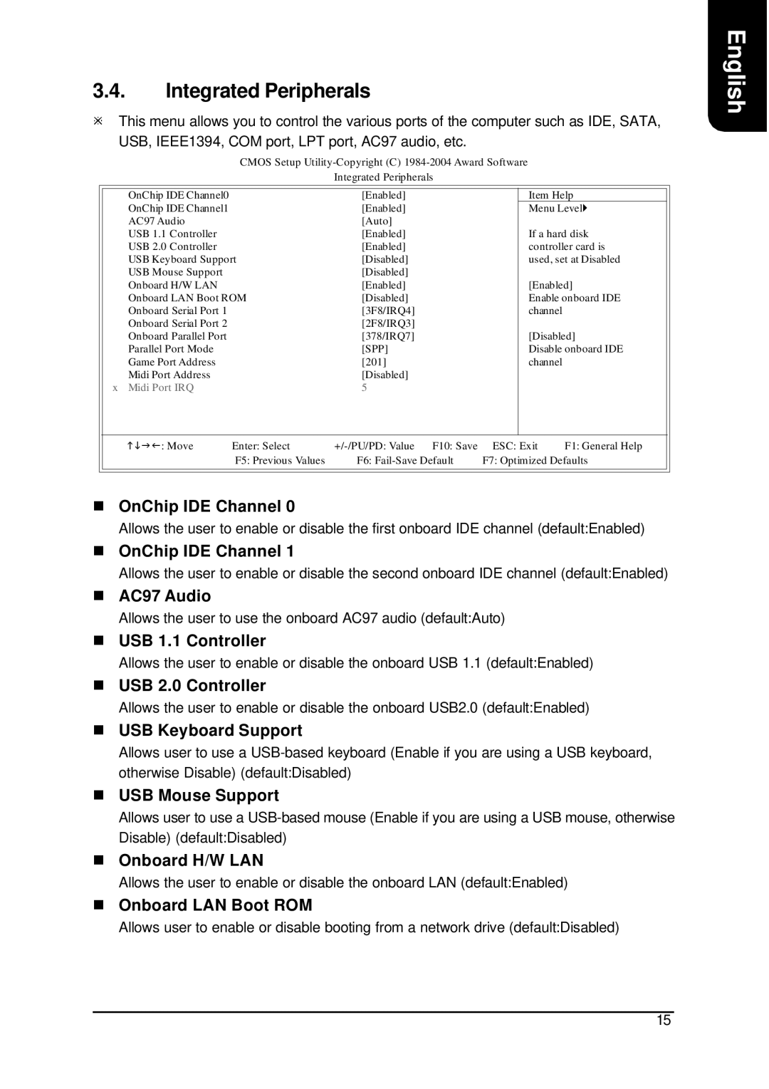 AMD XP-K7V400 user manual Integrated Peripherals 