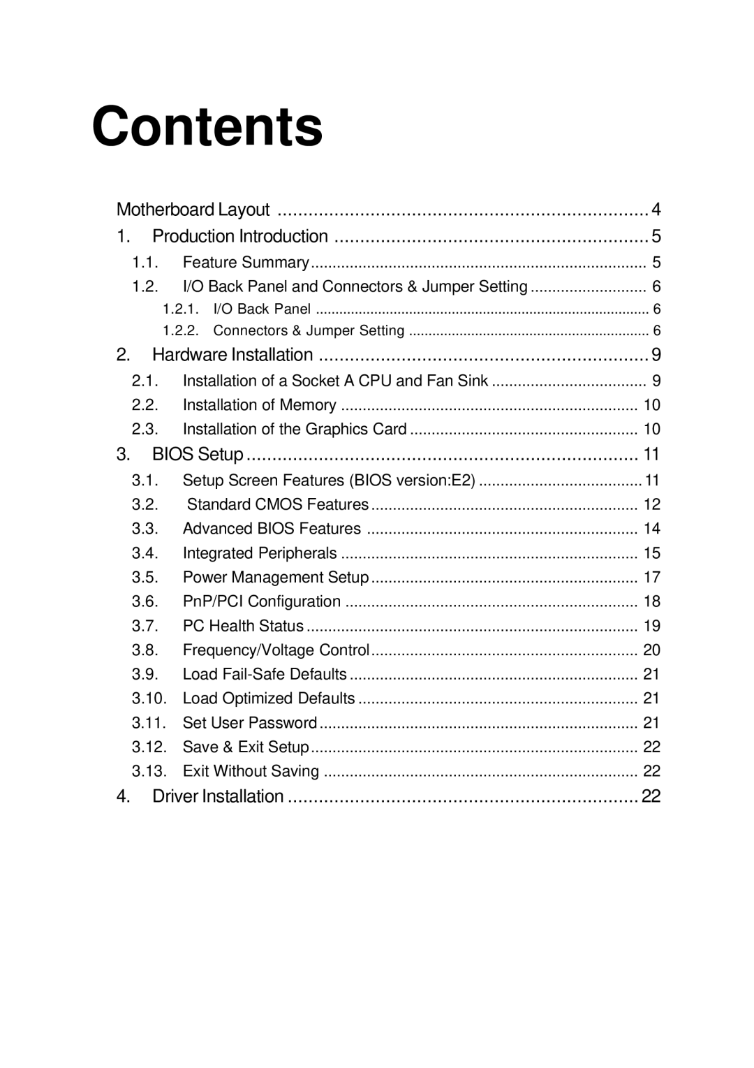 AMD XP-K7V400 user manual Contents 