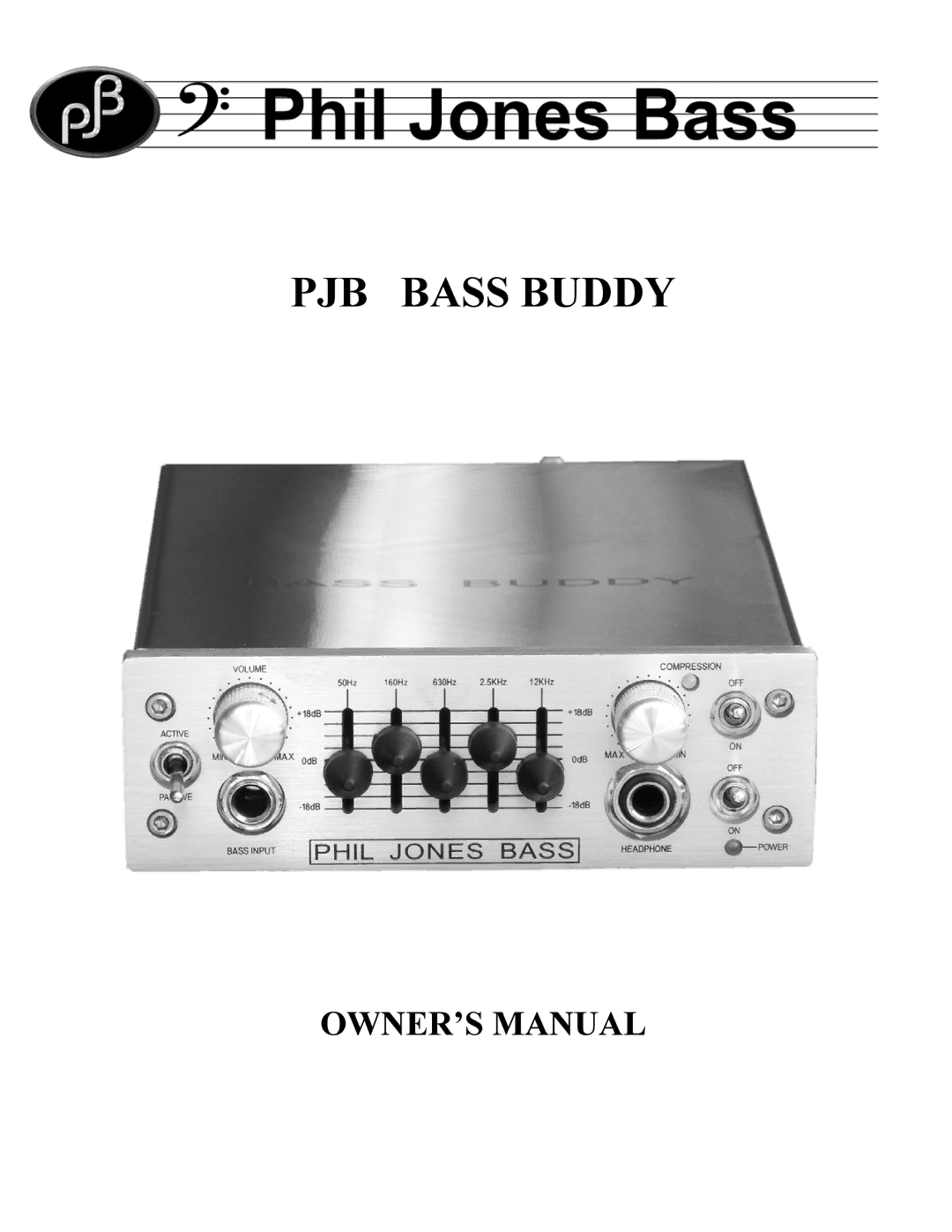 American Acoustic Development PJB BASS BUDDY owner manual PJB Bass Buddy 