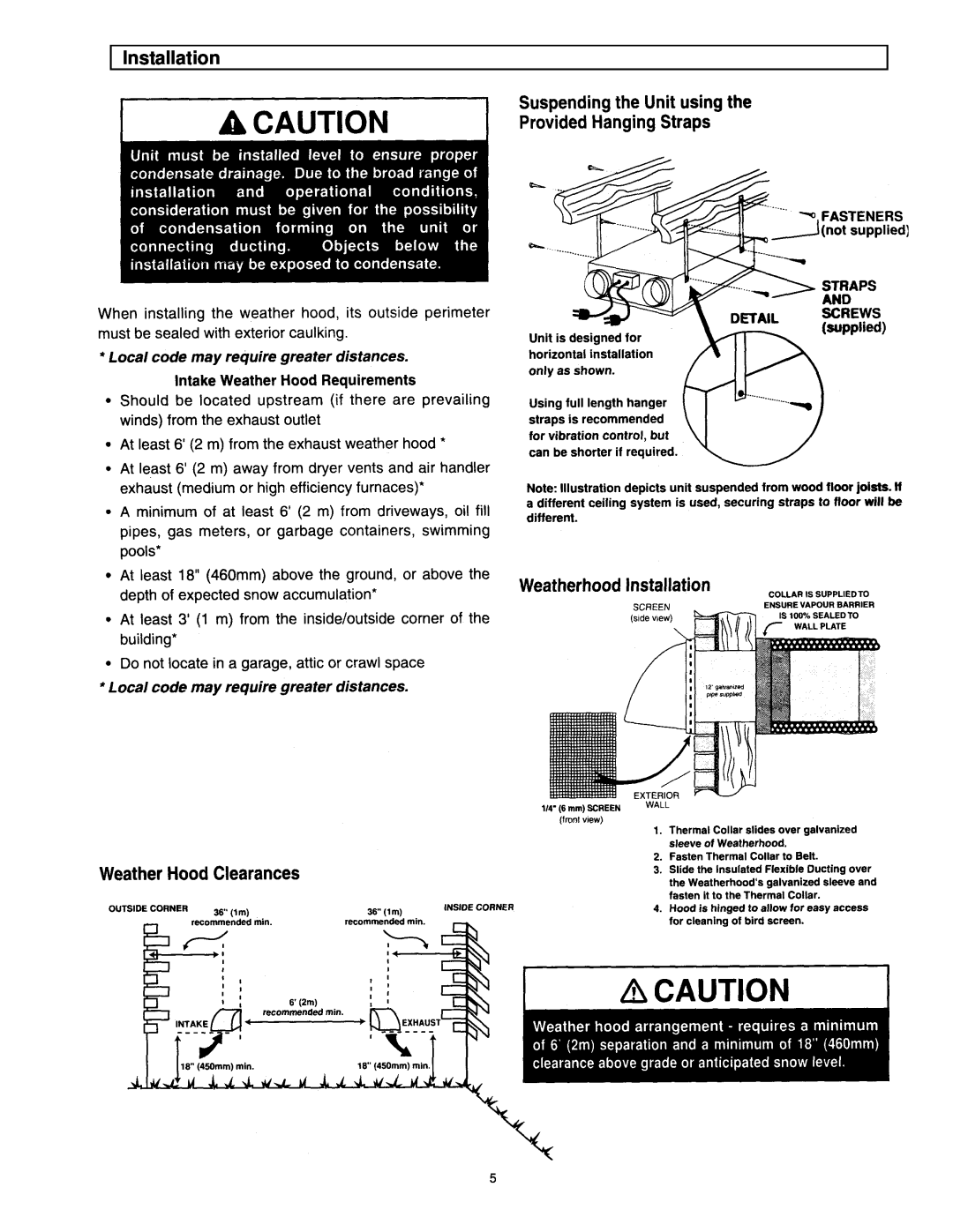 American Aldes HRV 120SRD manual Installation 