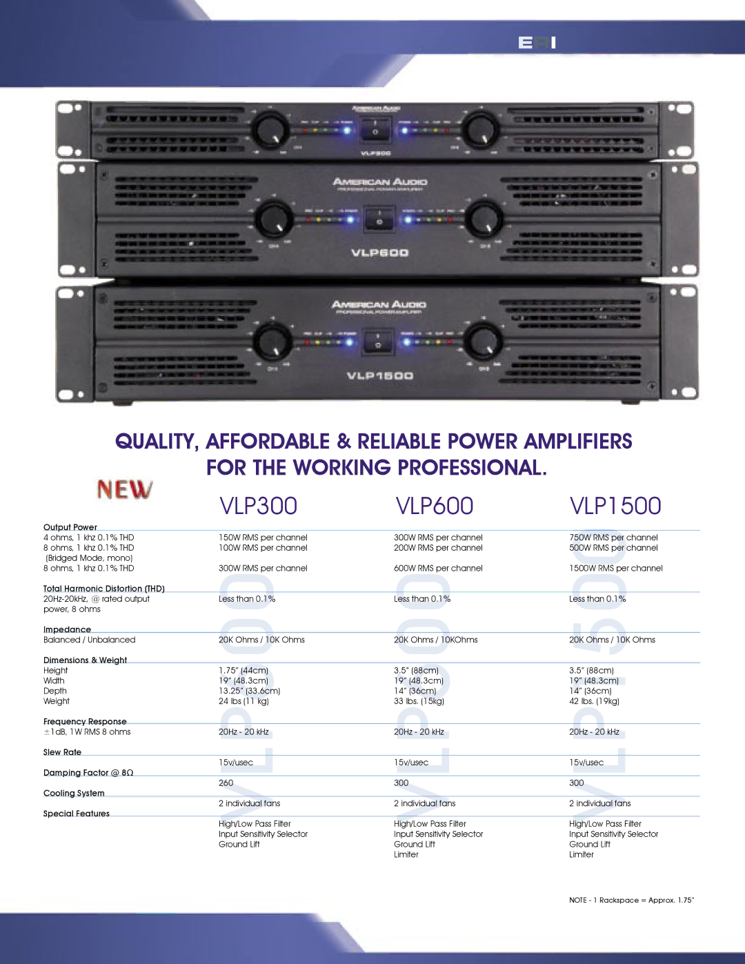 American Audio MCD-810 manual VLP600 