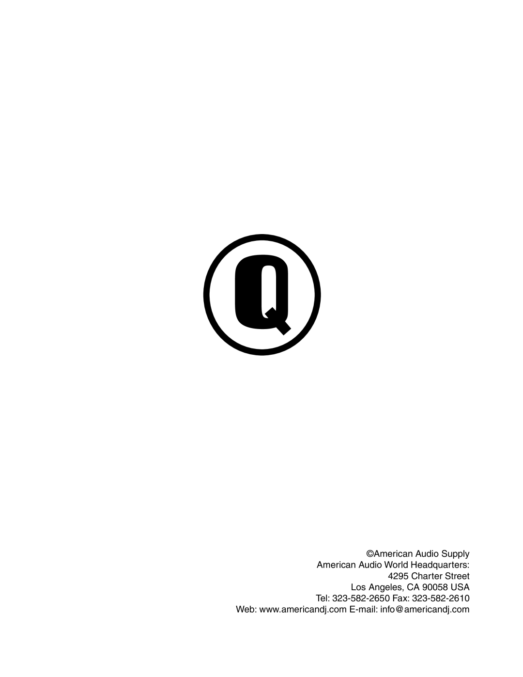 American Audio Q-D3 manual 