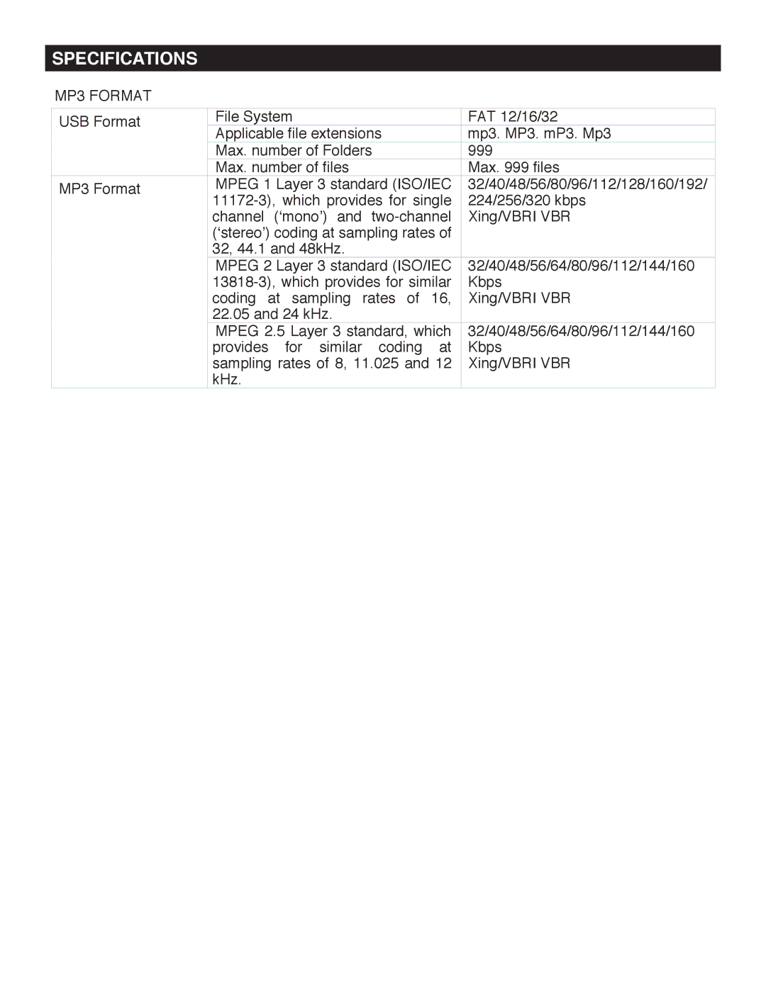 American Audio Versadeck manual MP3 Format 