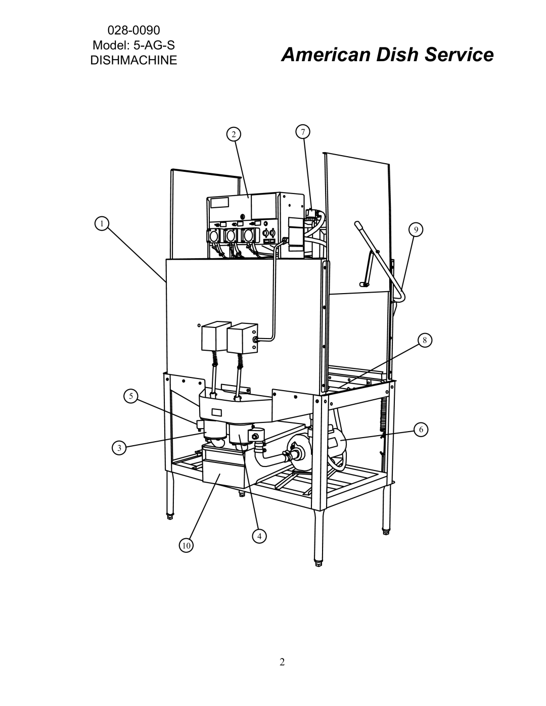 American Dish Service 5-AG-S manual American Dish Service 