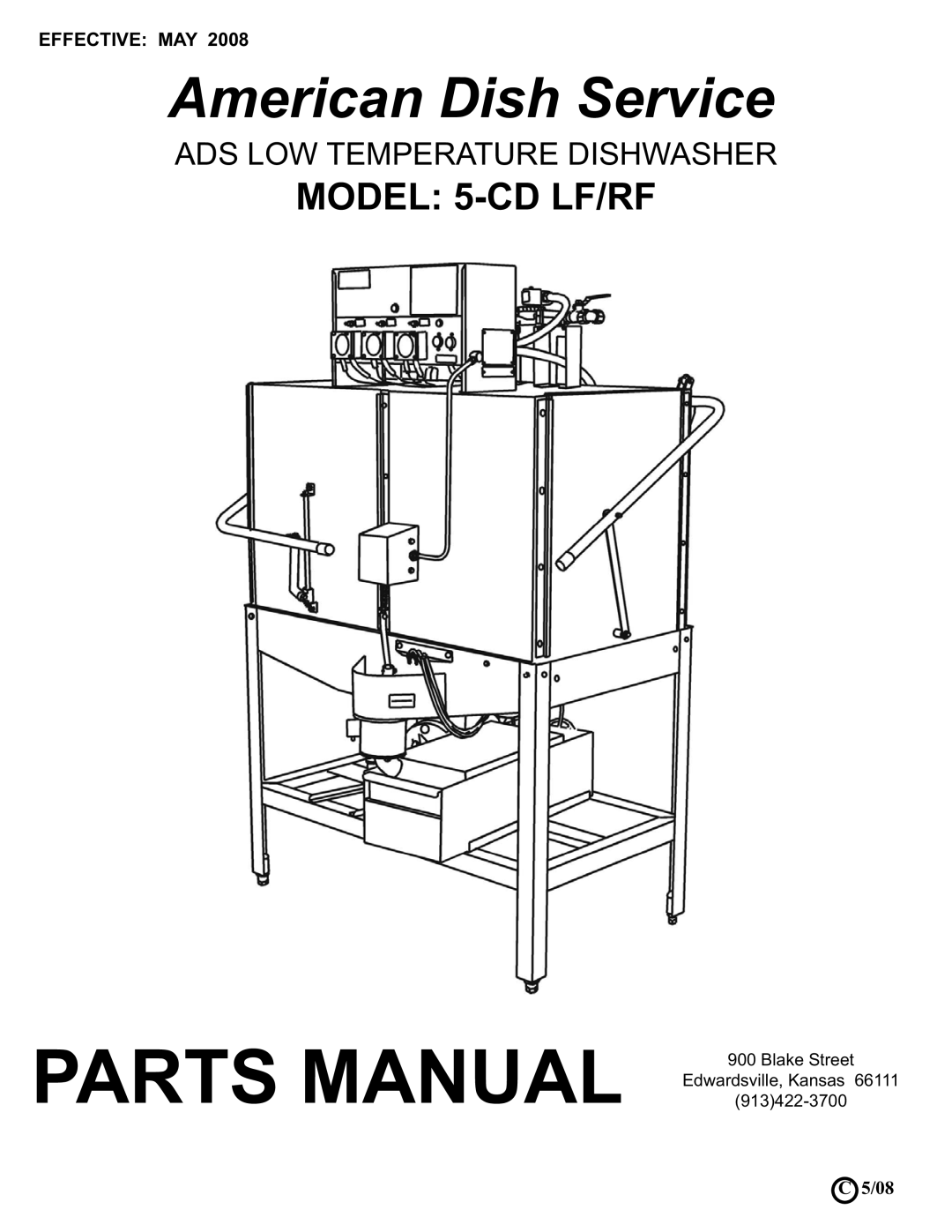 American Dish Service 5-CD LF/RF manual Parts Manual 