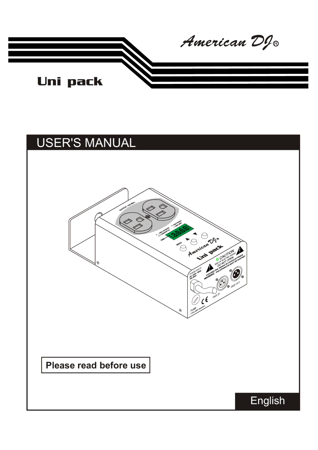 American DJ Uni Pack user manual American DJ R 