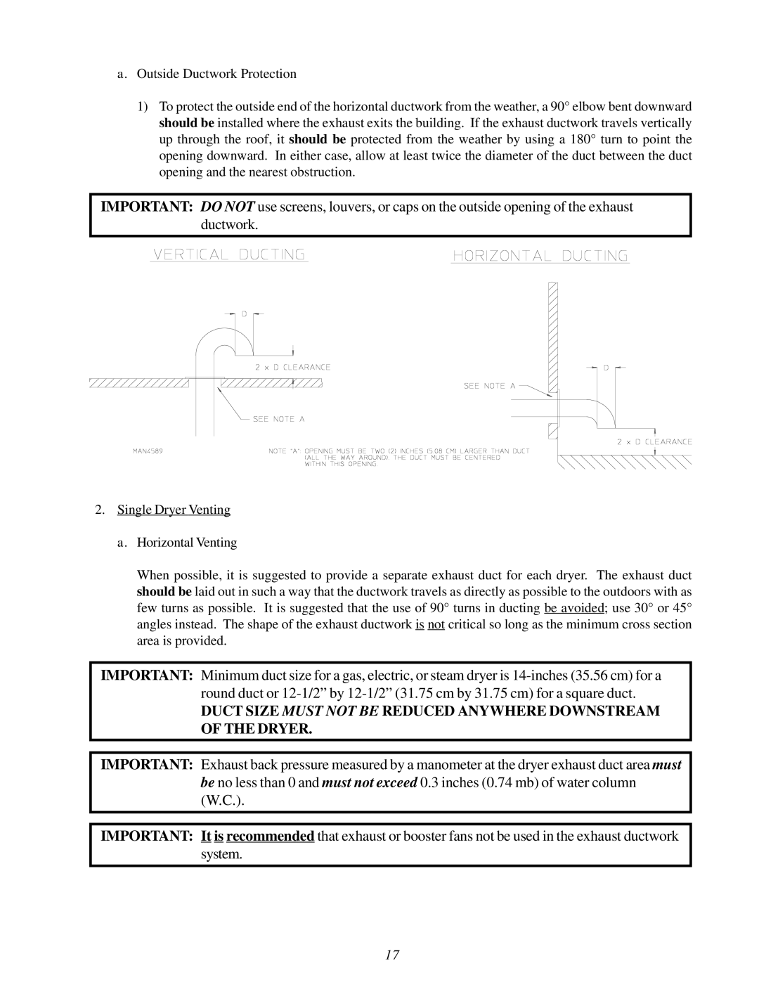 American Dryer Corp AD-115ES II installation manual 