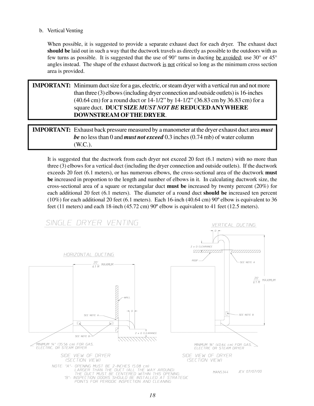 American Dryer Corp AD-115ES II installation manual 