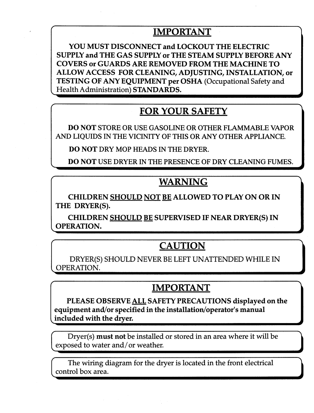 American Dryer Corp AD-115, AD-120 manual 