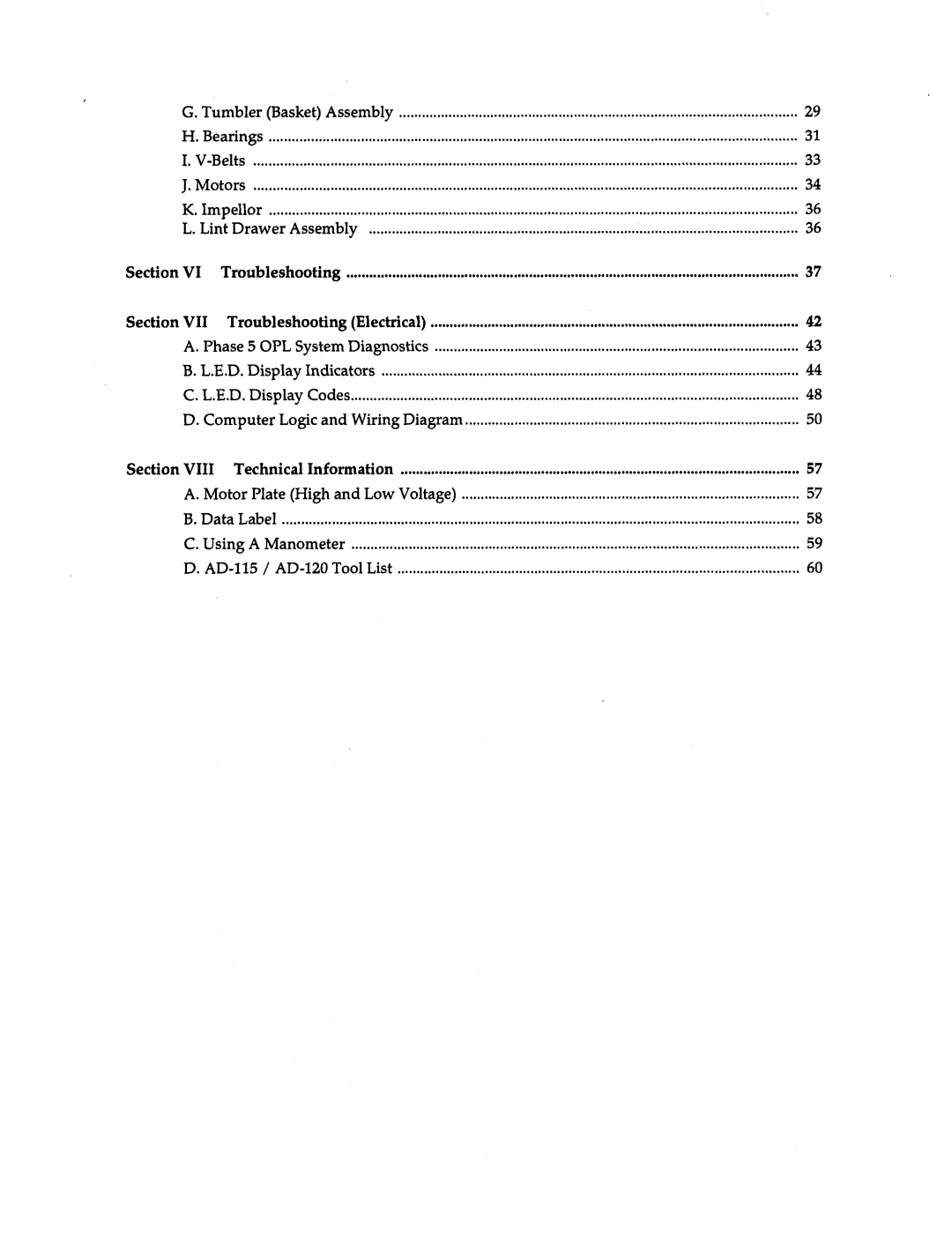 American Dryer Corp AD-115, AD-120 manual 