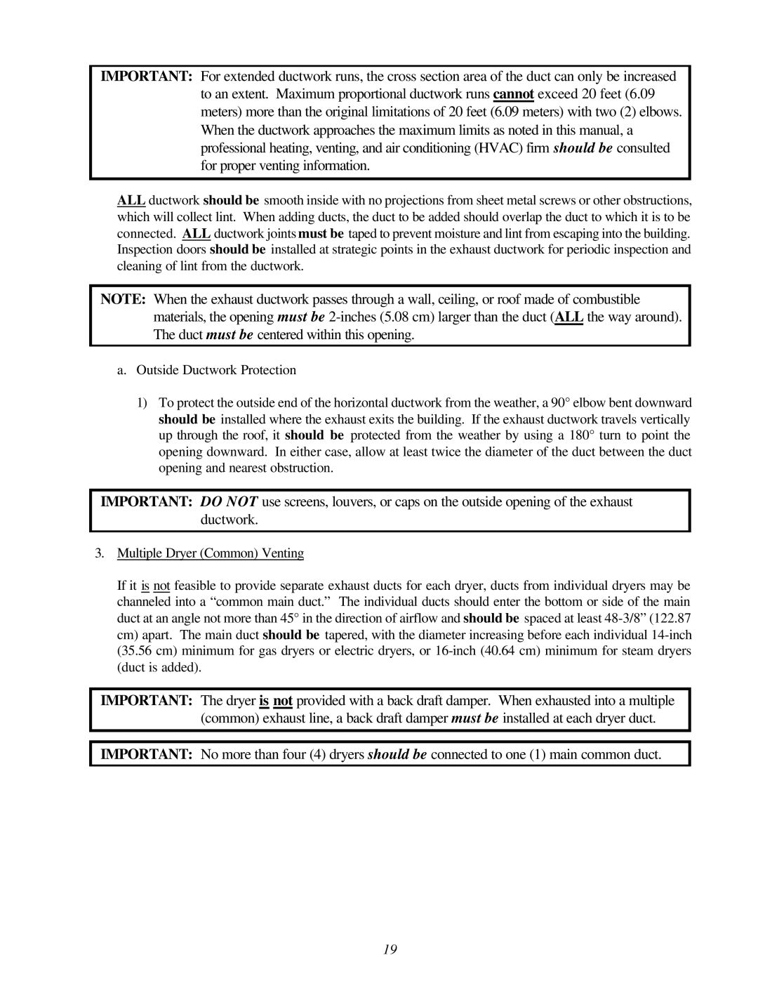 American Dryer Corp AD-120ES II installation manual 