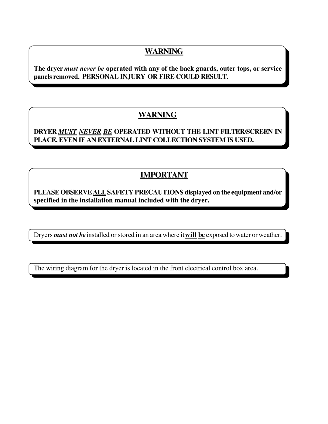 American Dryer Corp AD-120ES II installation manual 