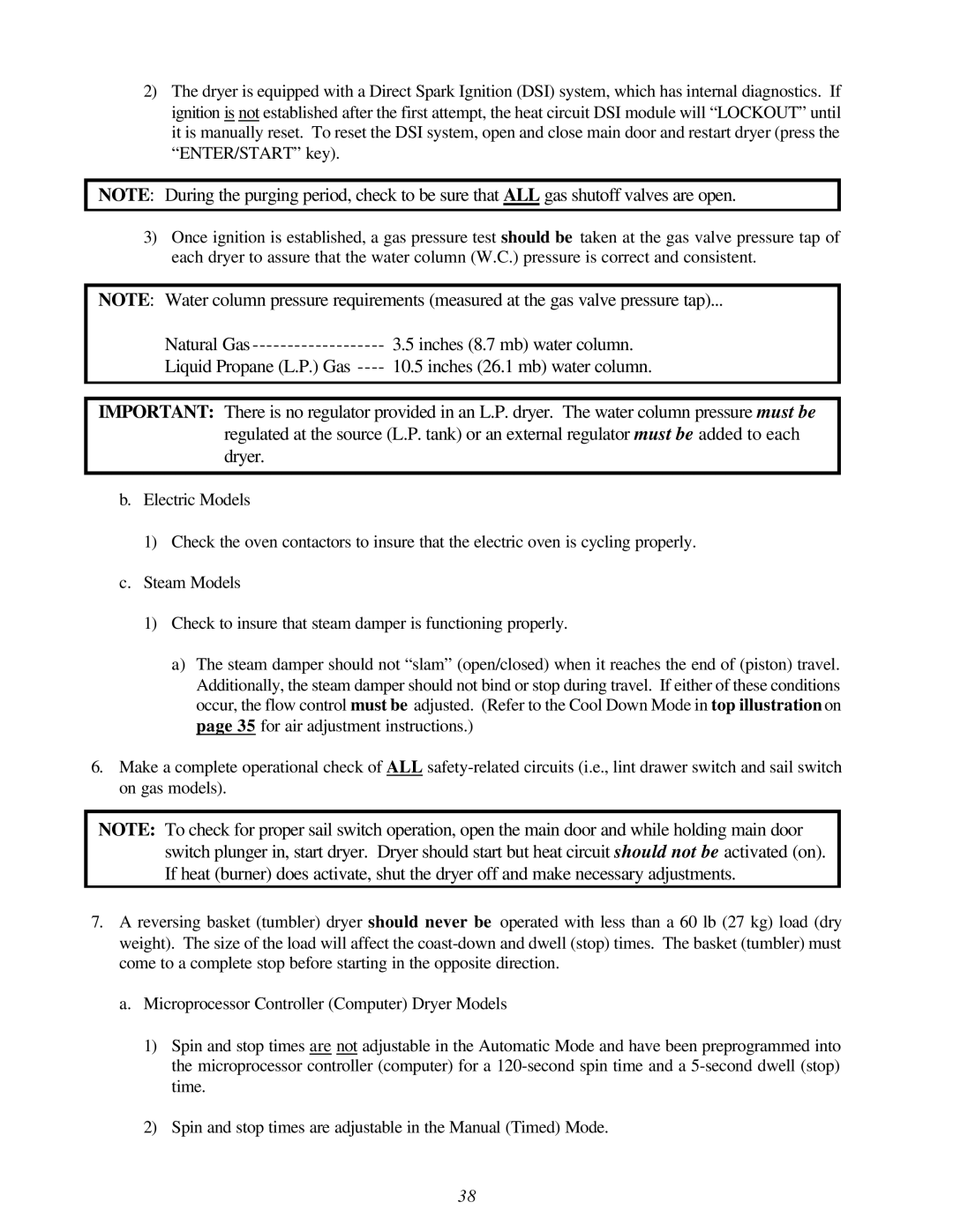 American Dryer Corp AD-120ES II installation manual Inches 26.1 mb water column 