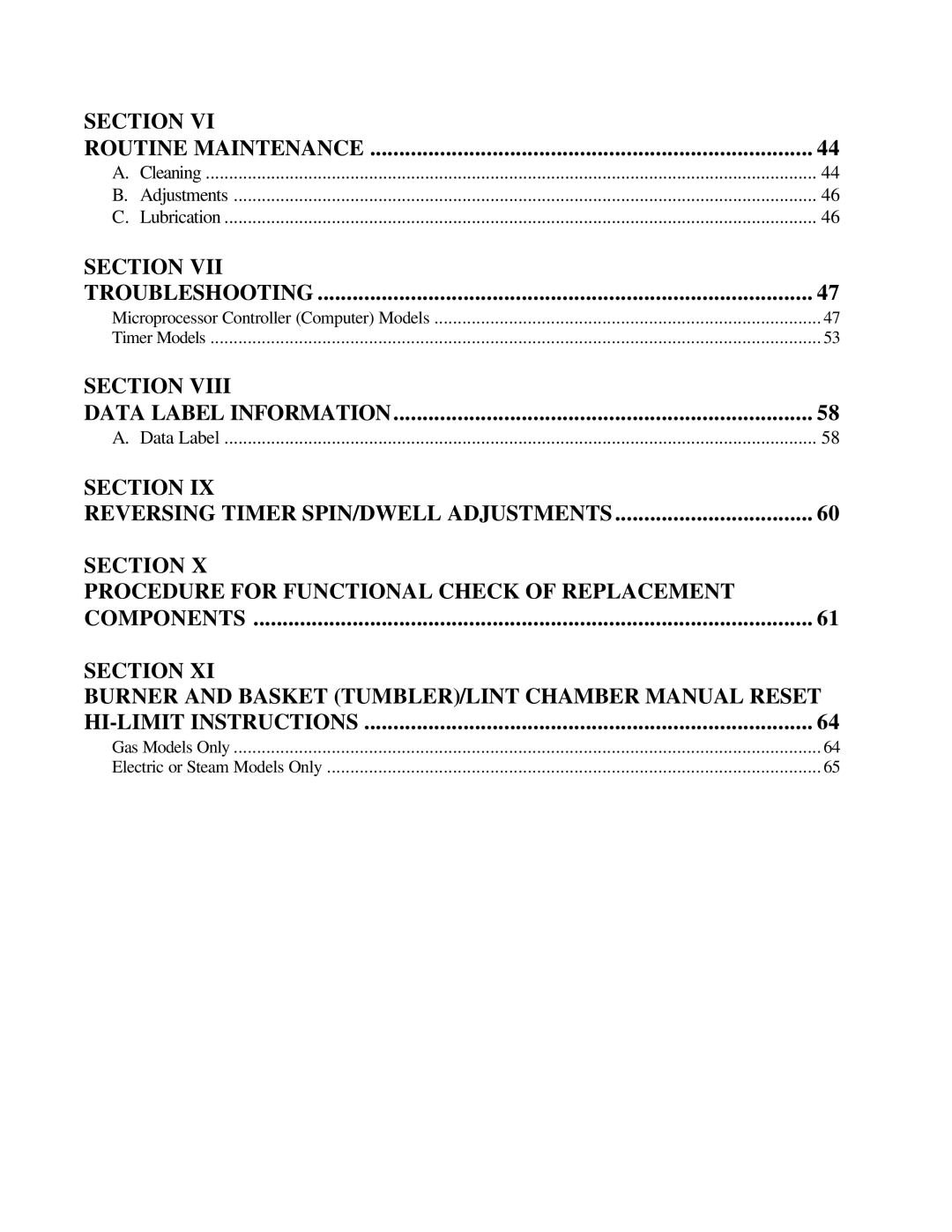 American Dryer Corp AD-120ES II installation manual Cleaning Adjustments Lubrication, Data Label 