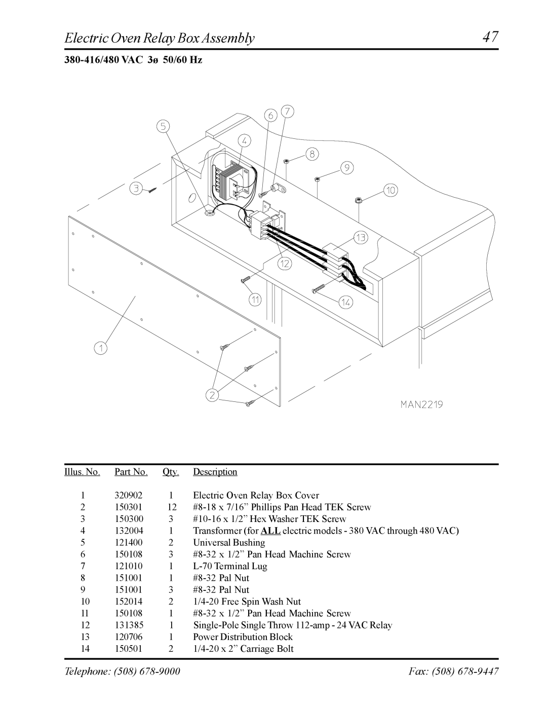 American Dryer Corp AD-120ES manual 380-416/480 VAC 3ø 50/60 Hz 