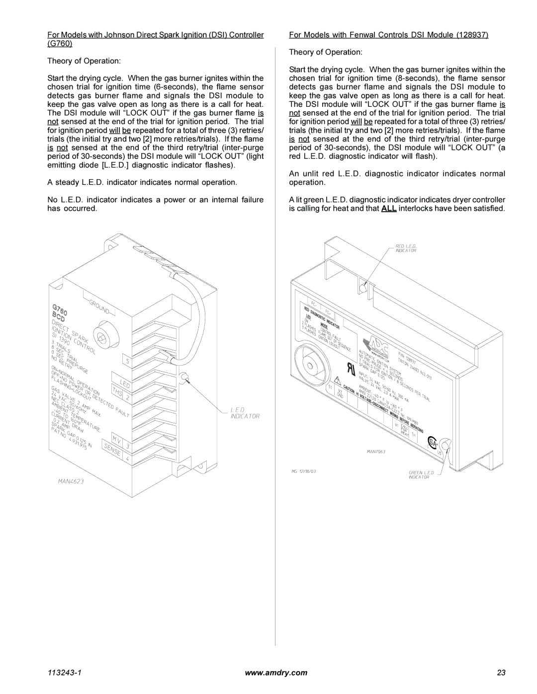 American Dryer Corp AD-15 Phase 7 installation manual 113243-1 