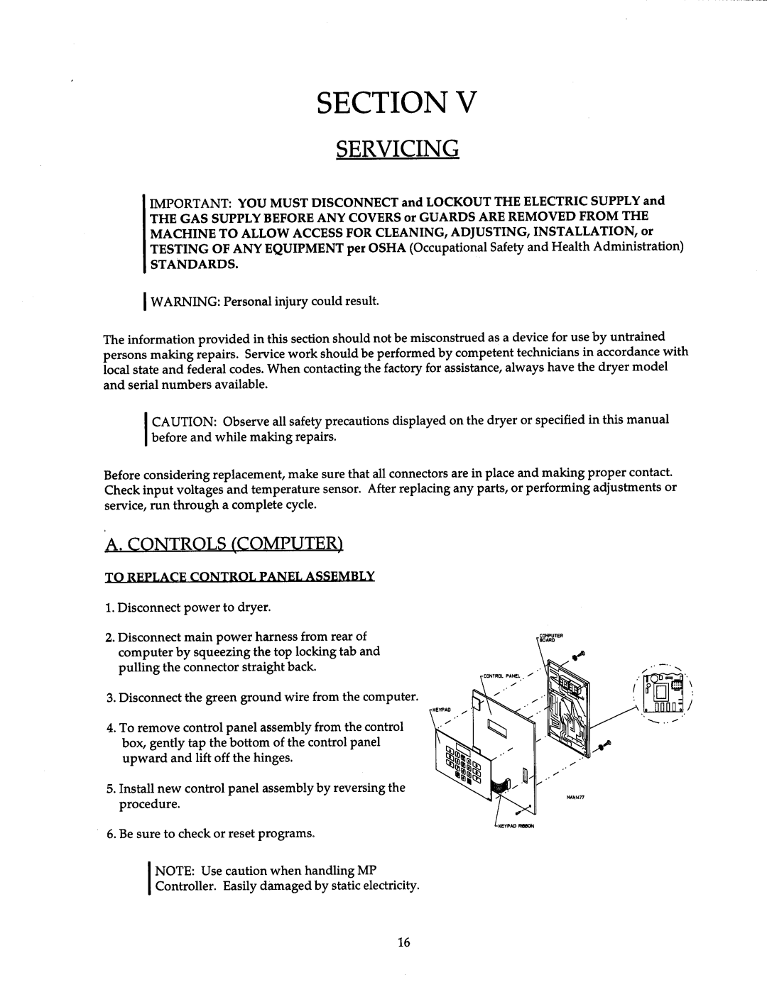 American Dryer Corp AD-15 thru AD-75 manual 