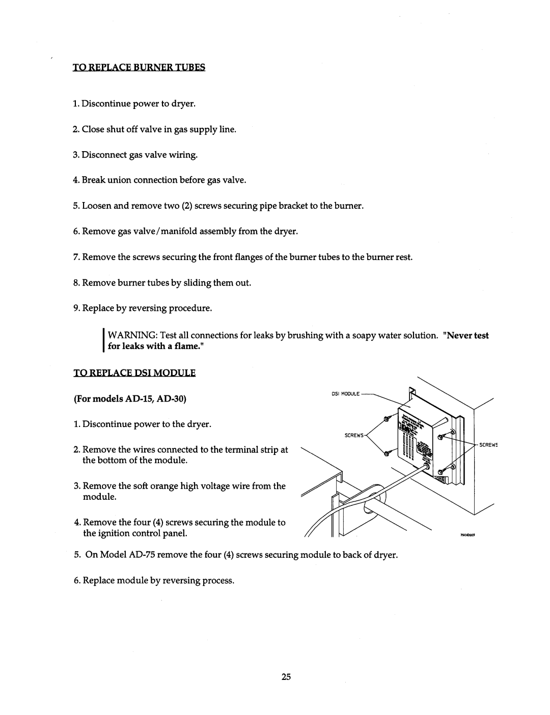 American Dryer Corp AD-15 thru AD-75 manual 