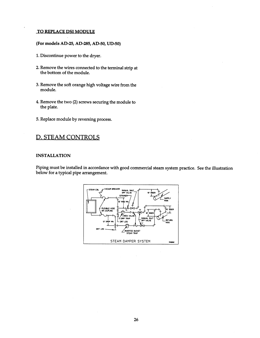 American Dryer Corp AD-15 thru AD-75 manual 