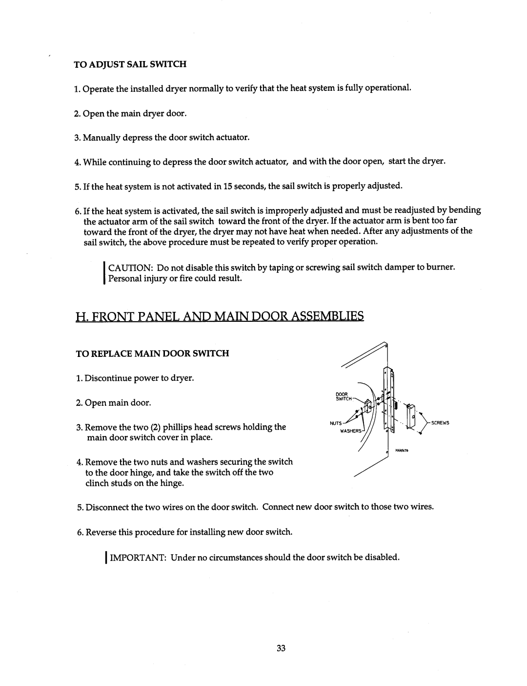 American Dryer Corp AD-15 thru AD-75 manual 