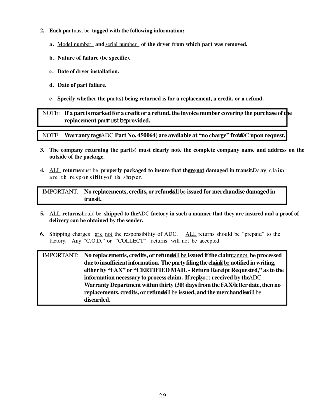 American Dryer Corp AD-20 installation manual 