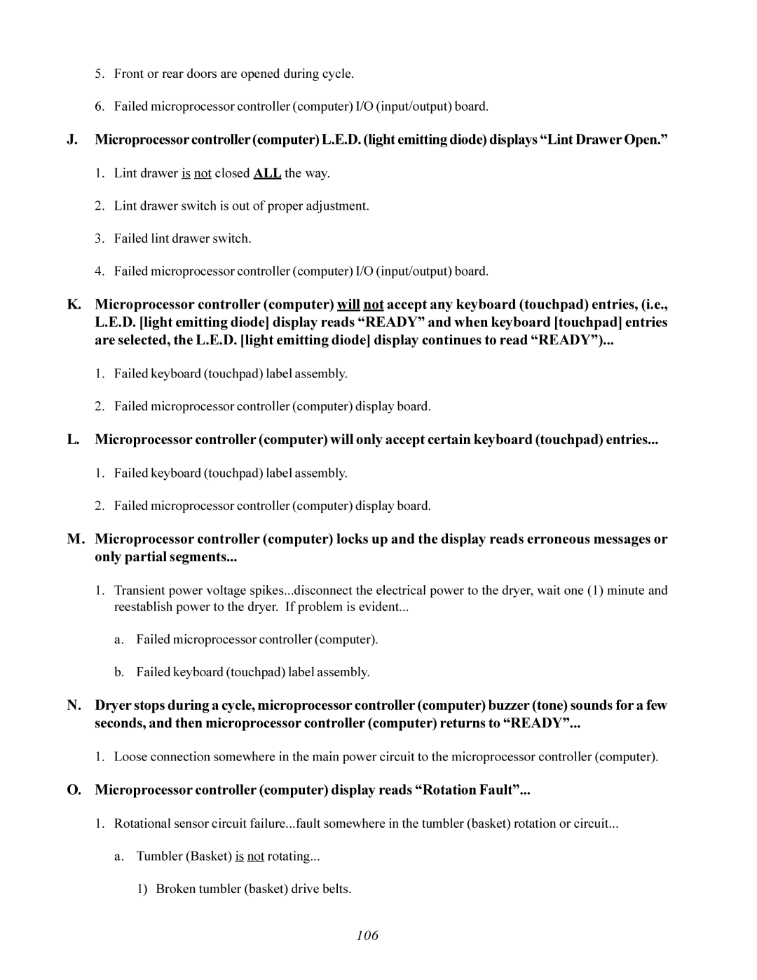 American Dryer Corp AD-200 PHASE 7 service manual 106 