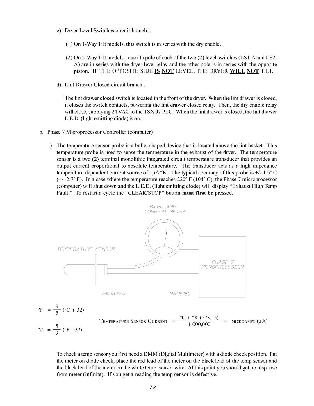 American Dryer Corp AD-200 PHASE 7 service manual ºc + ºc + ºk 