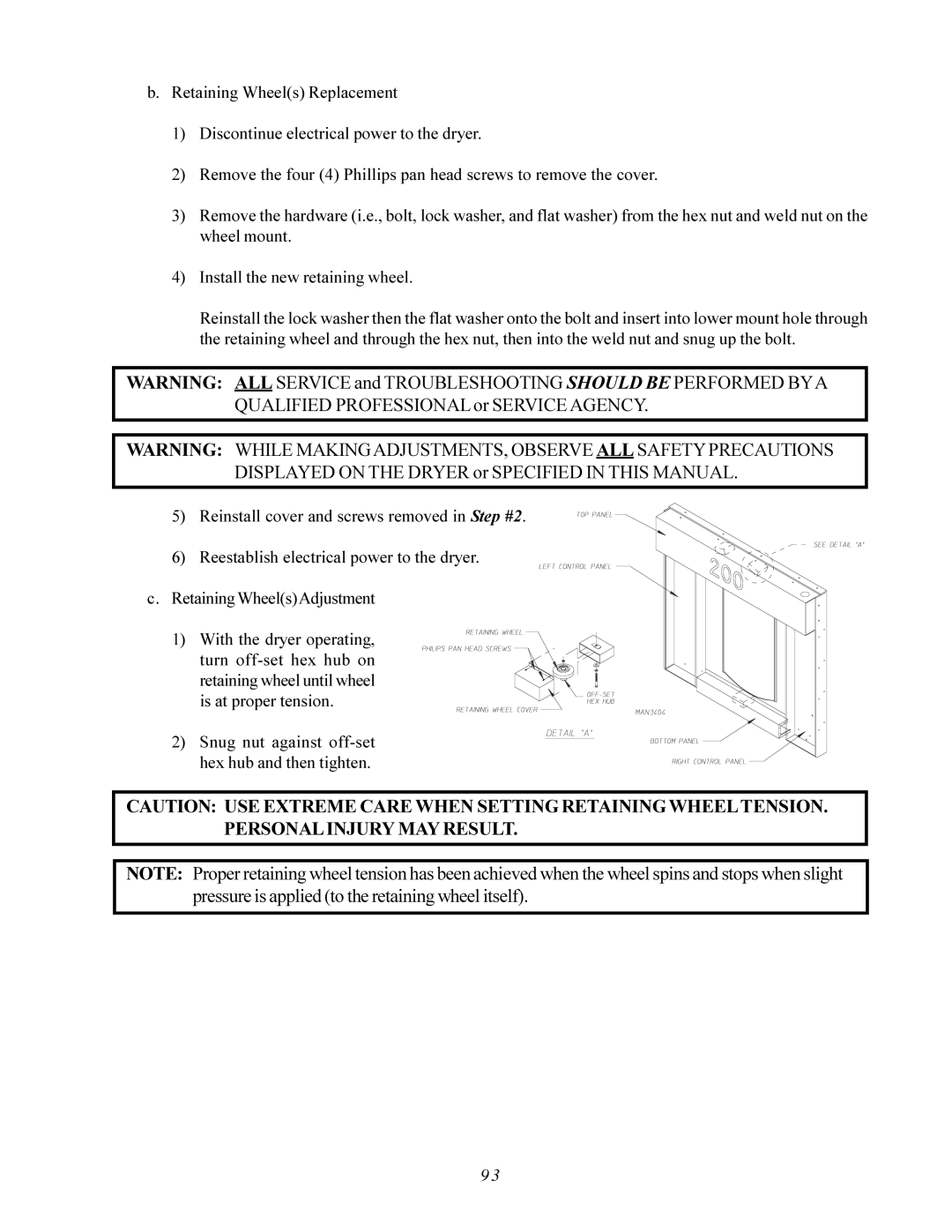 American Dryer Corp AD-200 PHASE 7 service manual 