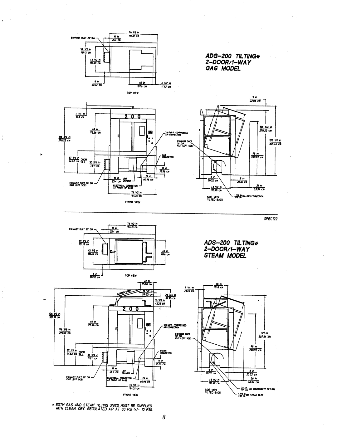 American Dryer Corp AD-200 Tilting manual 