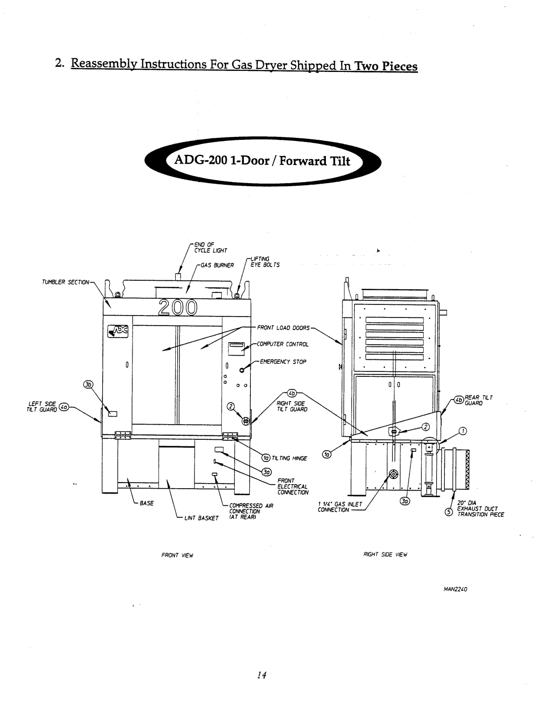 American Dryer Corp AD-200 Tilting manual 