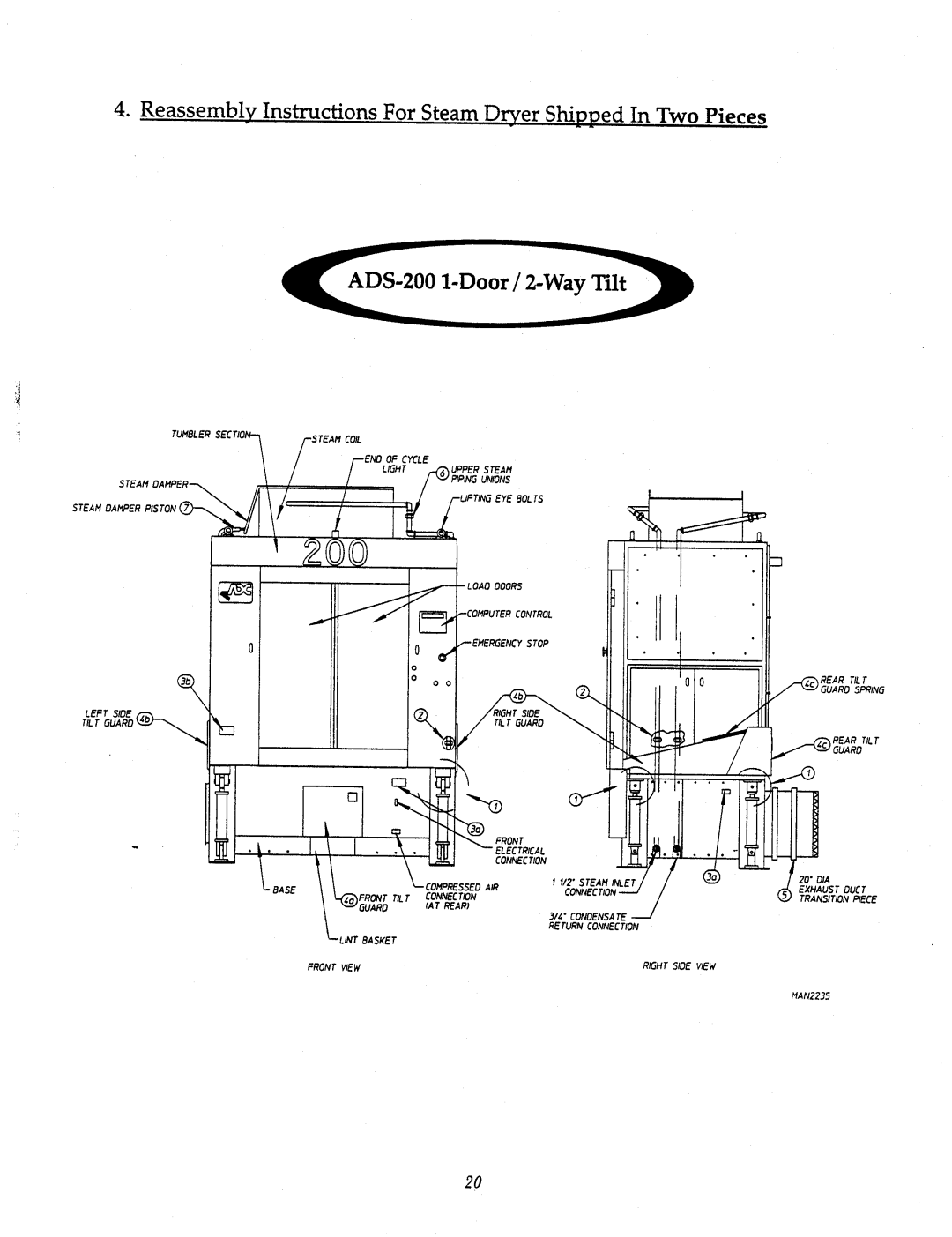 American Dryer Corp AD-200 Tilting manual 