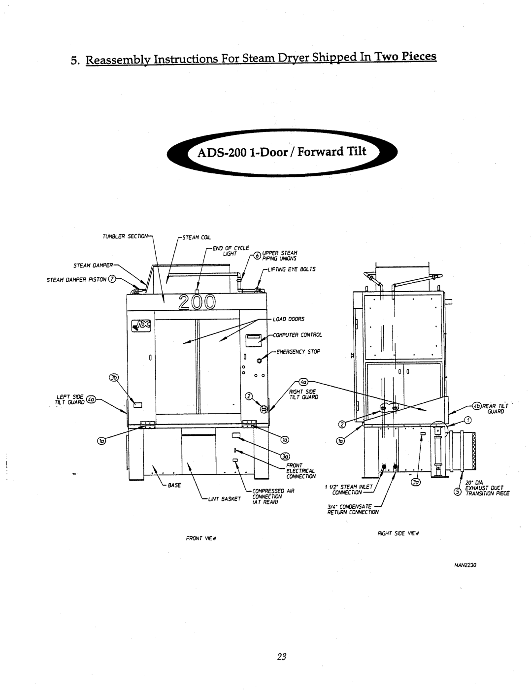 American Dryer Corp AD-200 Tilting manual 