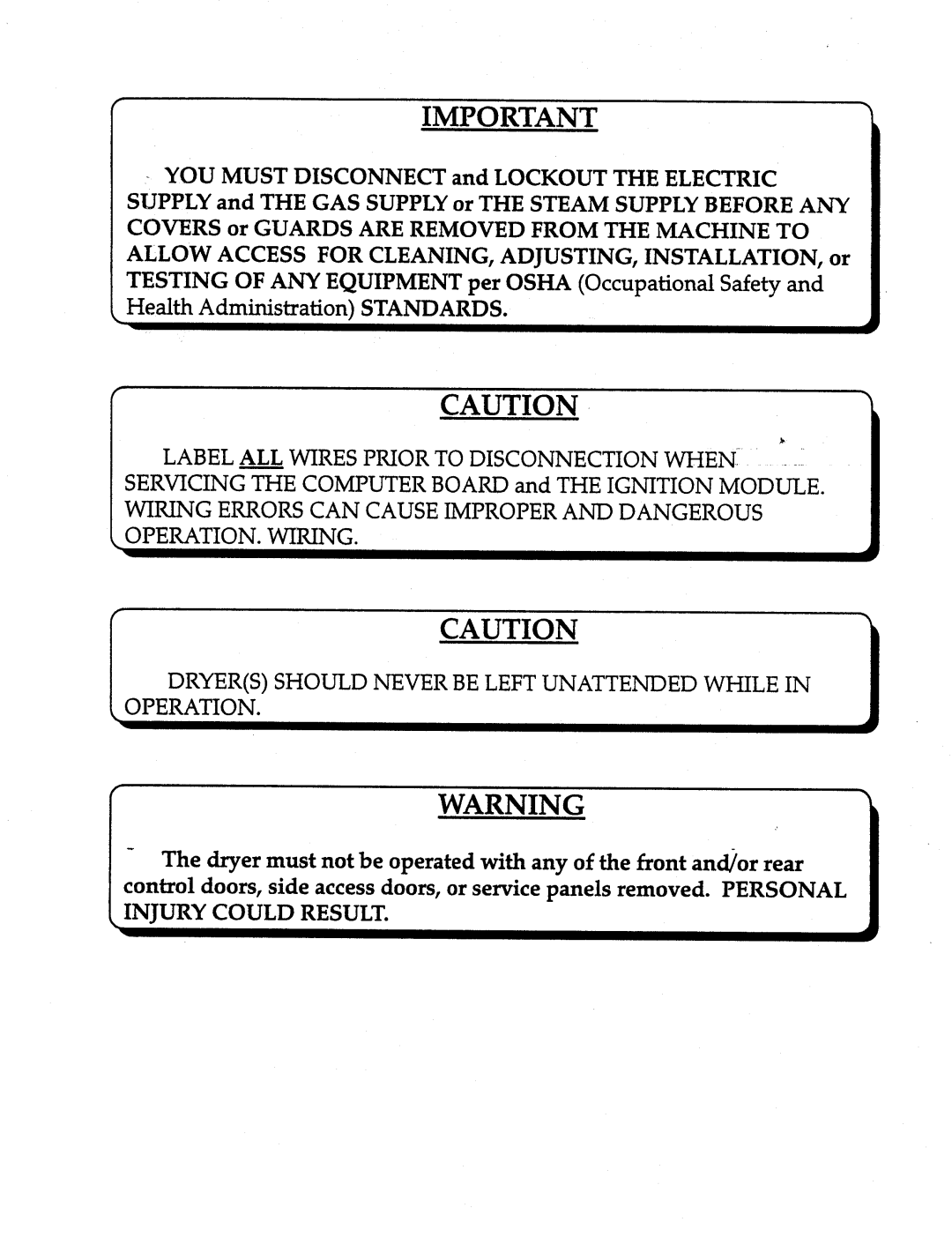 American Dryer Corp AD-200 Tilting manual 