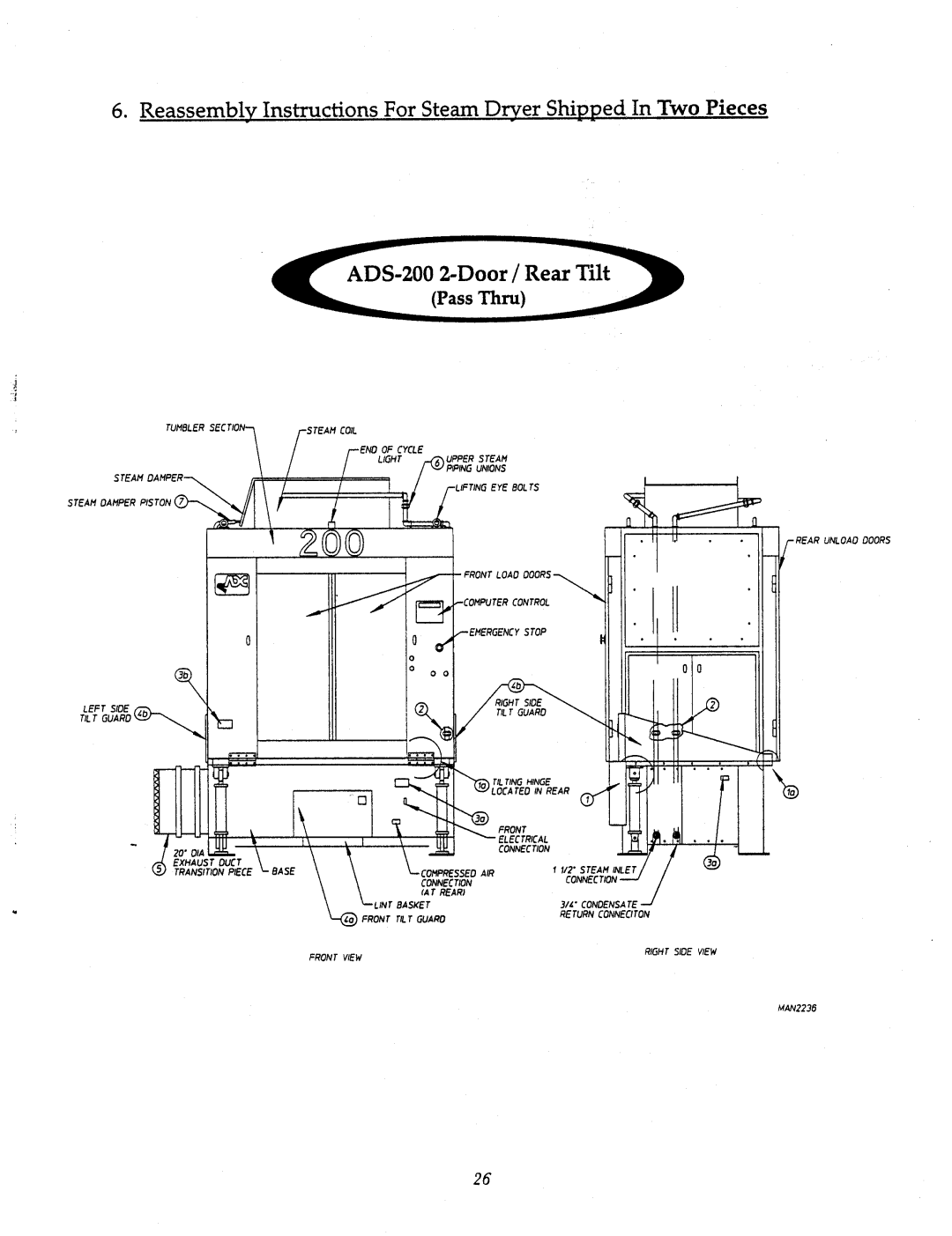 American Dryer Corp AD-200 Tilting manual 