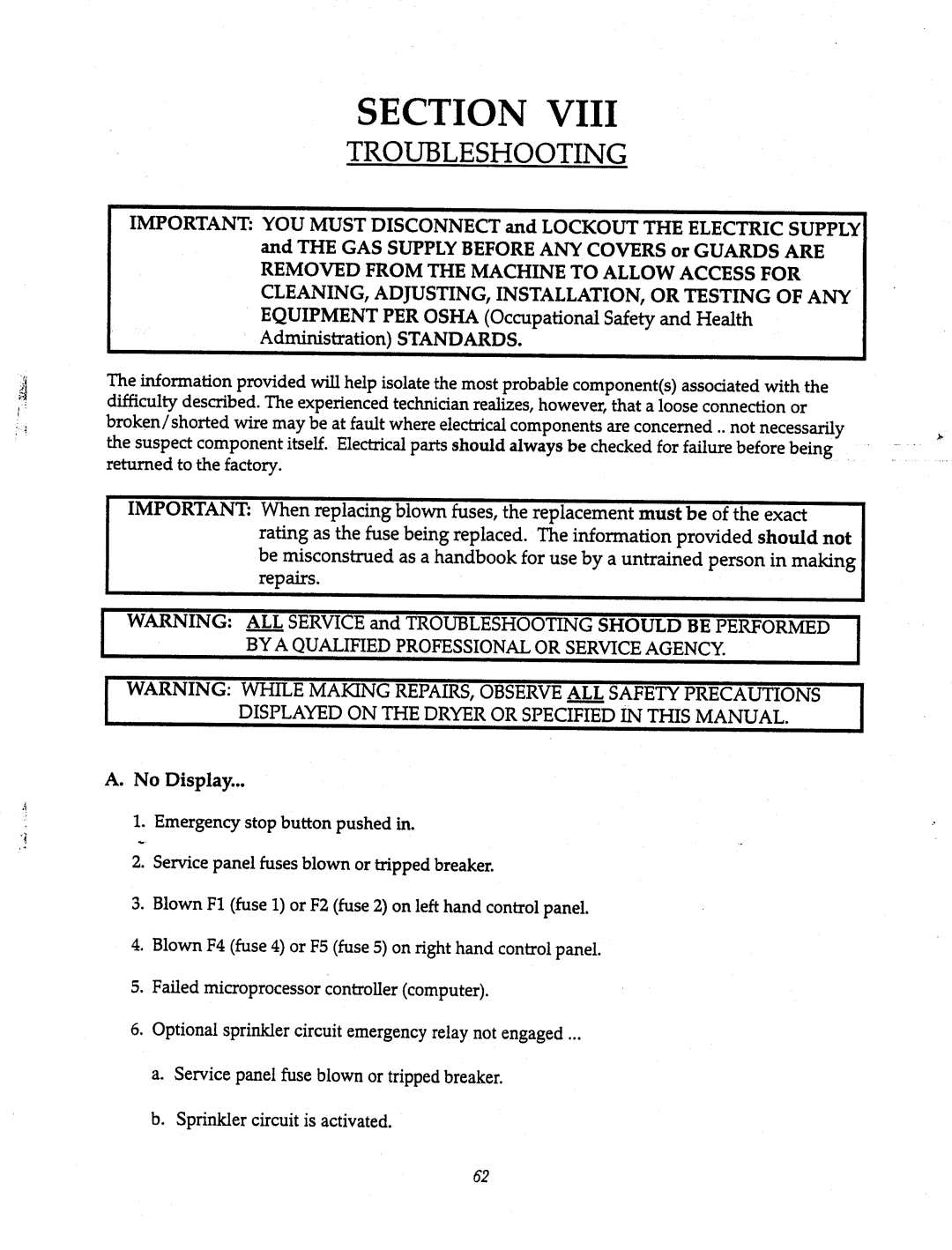 American Dryer Corp AD-200 Tilting manual 