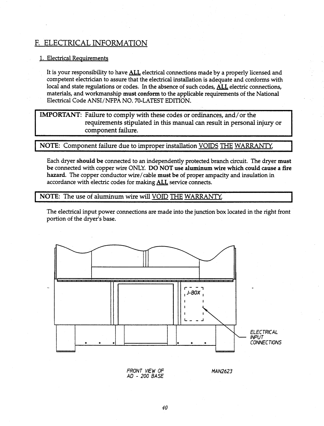 American Dryer Corp AD-200 Tilting manual 