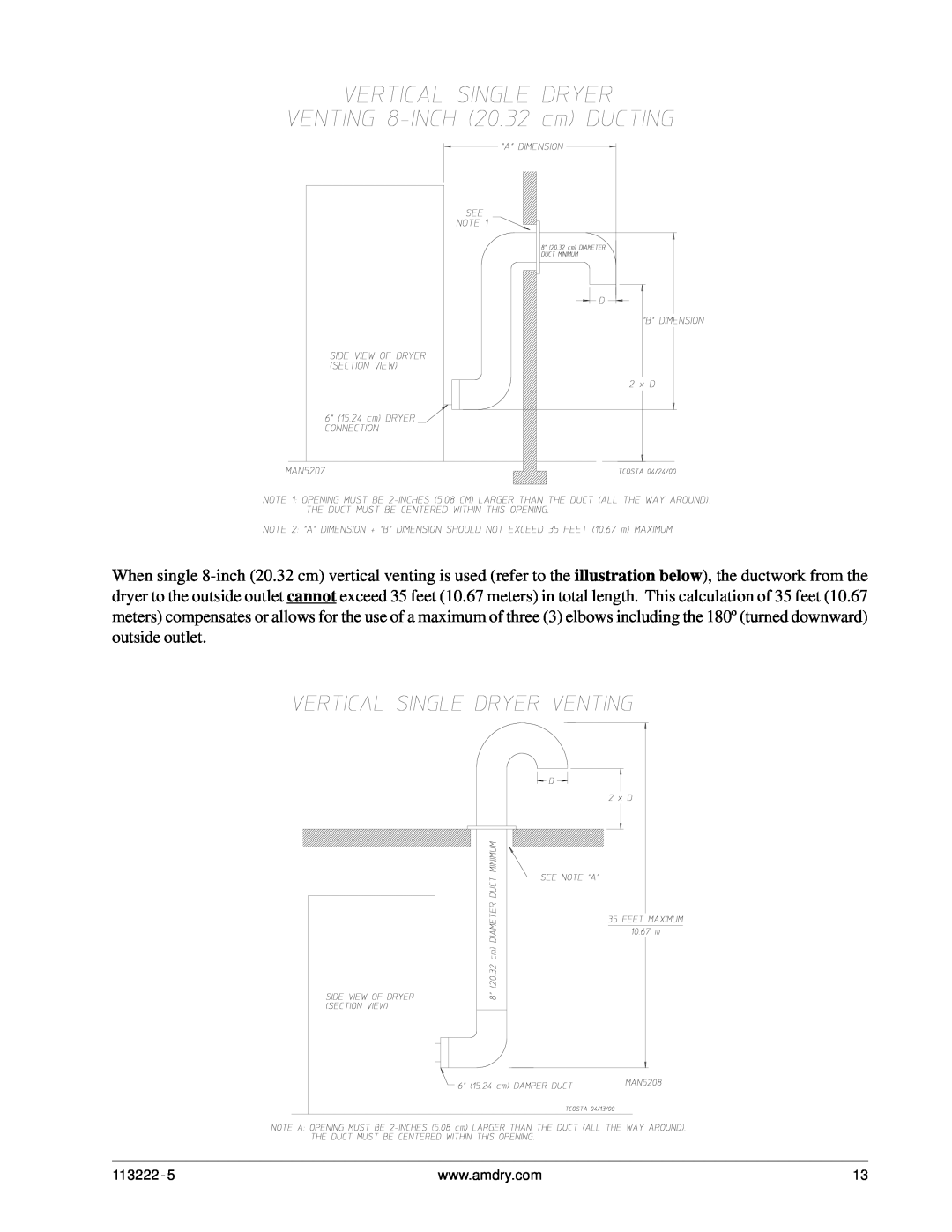 American Dryer Corp AD-24 Phase 7 installation manual 