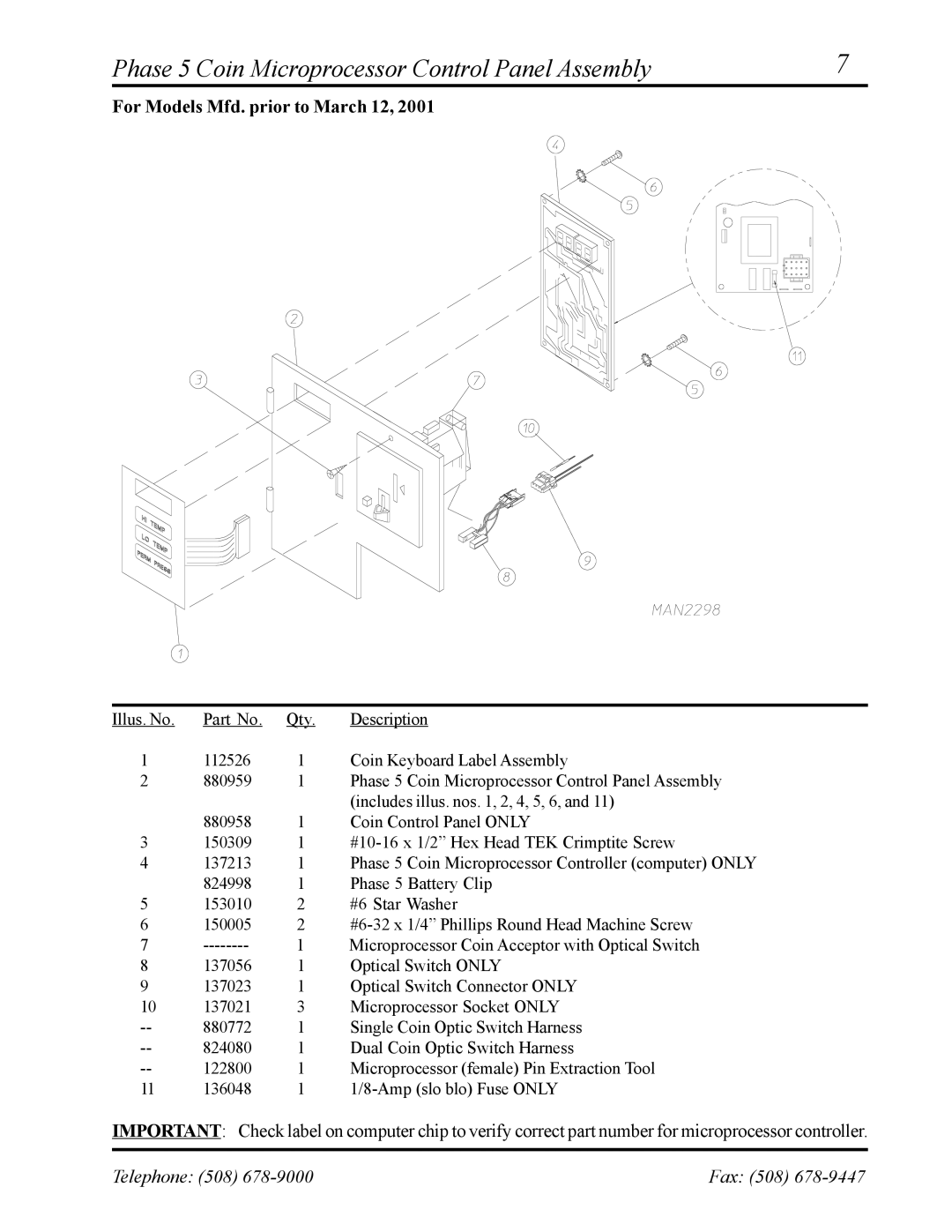 American Dryer Corp AD-27 manual For Models Mfd. prior to March 12 