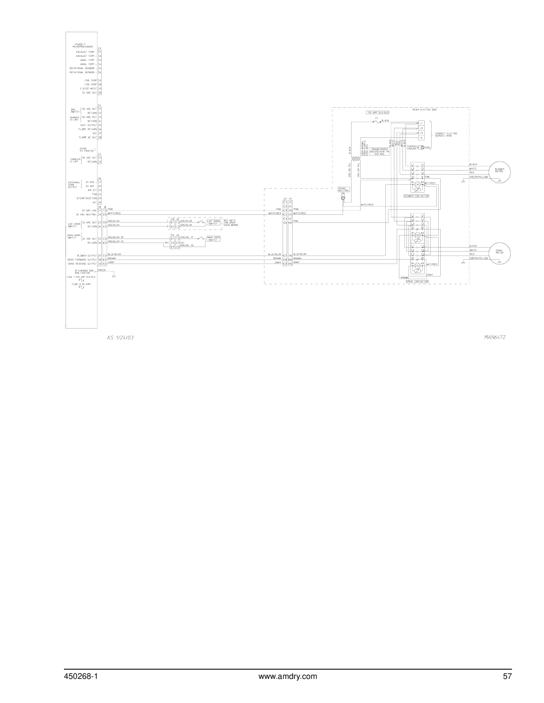 American Dryer Corp AD-25, AD-30 service manual 450268-1 