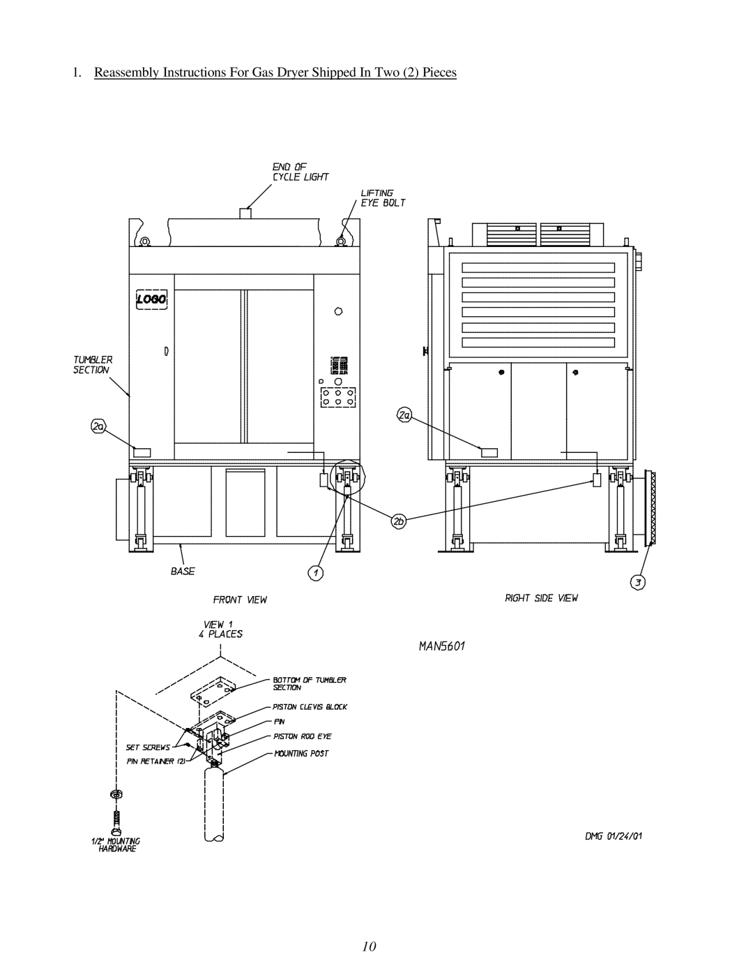 American Dryer Corp AD-310 Phase 7 installation manual 