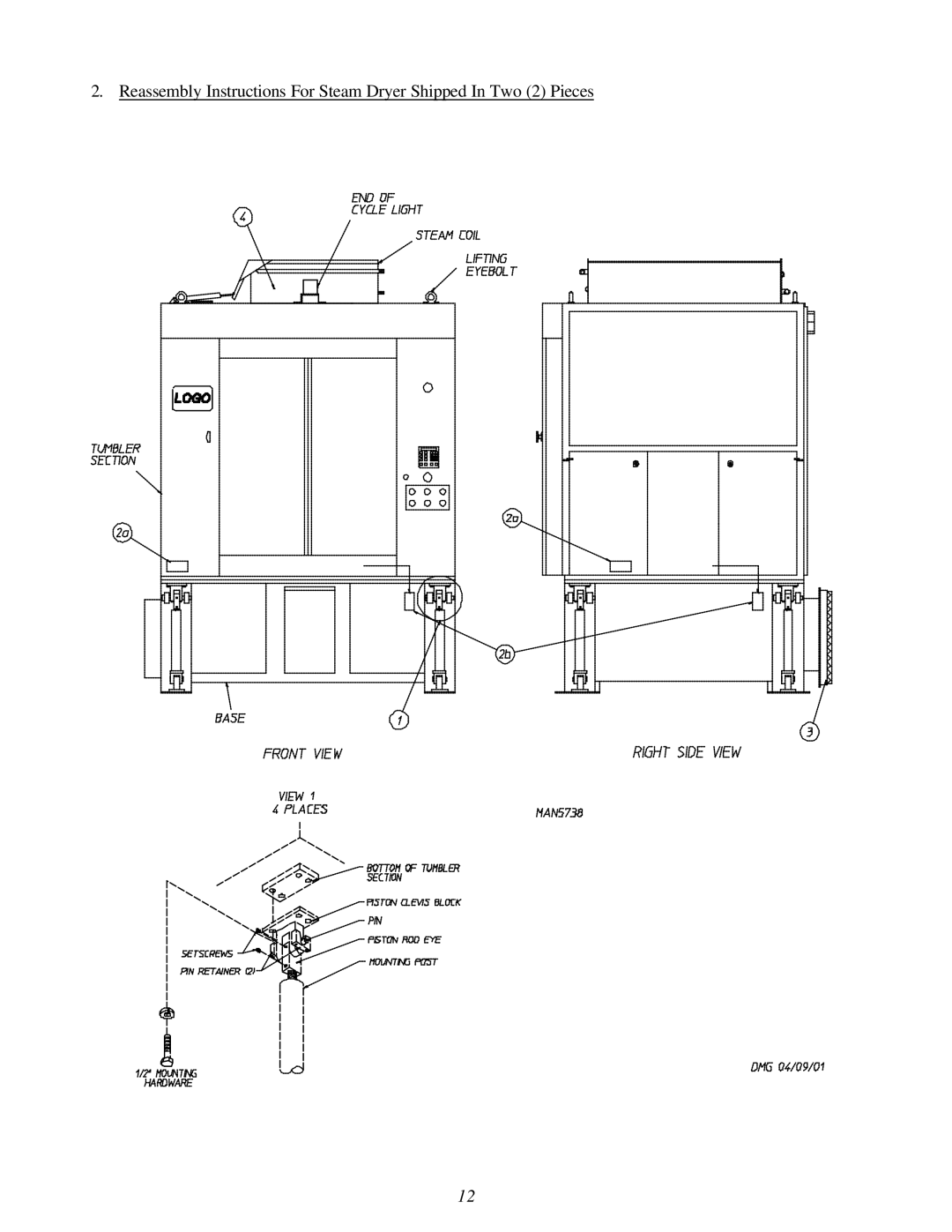 American Dryer Corp AD-310 Phase 7 installation manual 