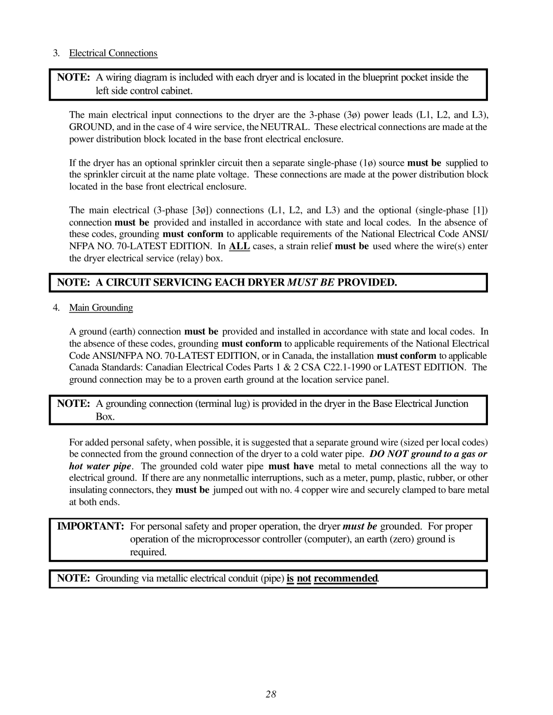 American Dryer Corp AD-310 Phase 7 installation manual 