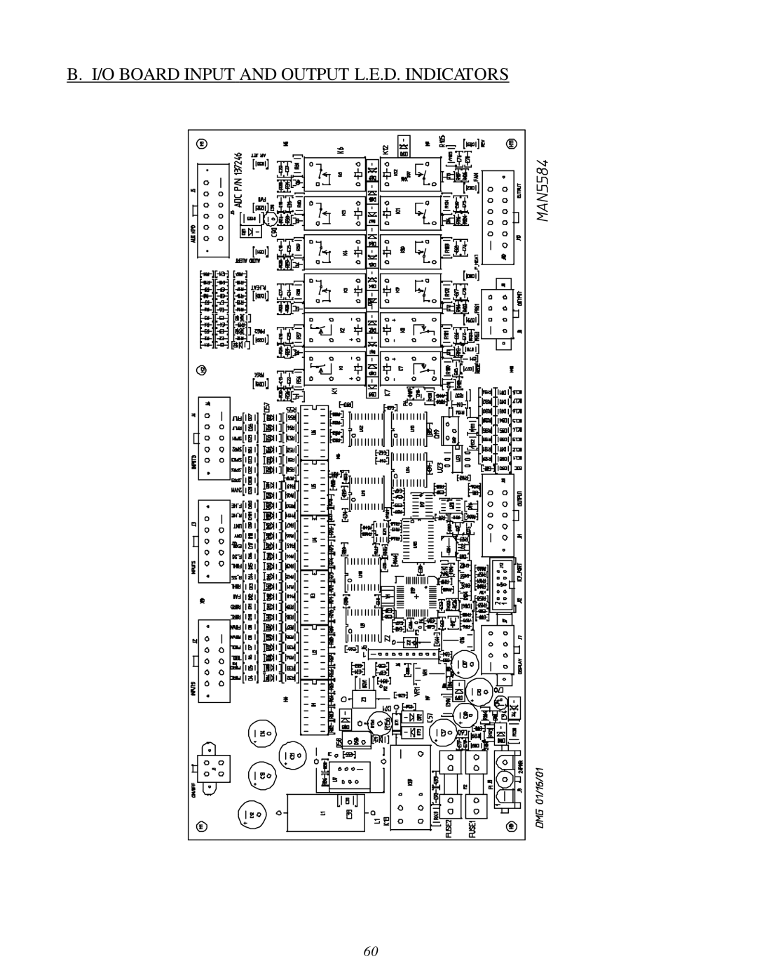 American Dryer Corp AD-310 Phase 7 installation manual O Board Input and Output L.E.D. Indicators 