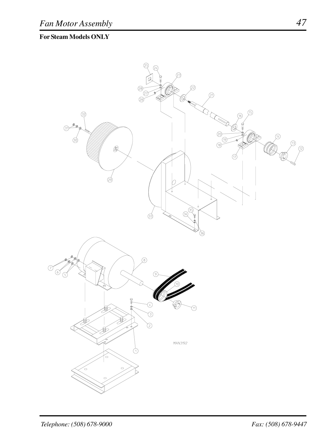 American Dryer Corp AD-310 manual For Steam Models only 