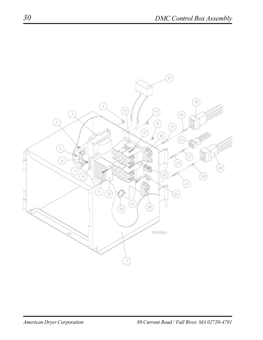 American Dryer Corp AD-320, AD-330 manual DMC Control Box Assembly 