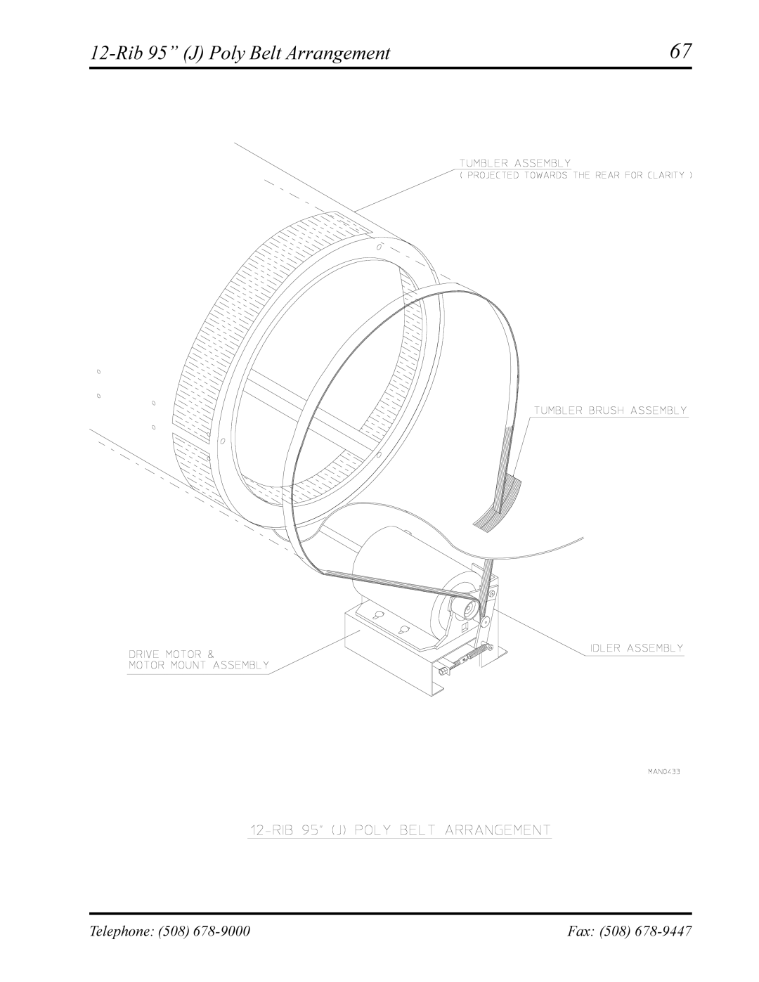American Dryer Corp AD-330, AD-320 manual Rib 95 J Poly Belt Arrangement 