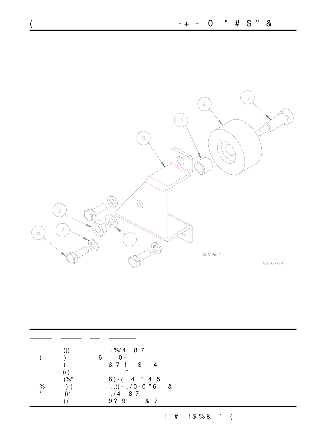 American Dryer Corp AD-360X2RD manual Right Rear Wheel Bracket 3 Bolt 