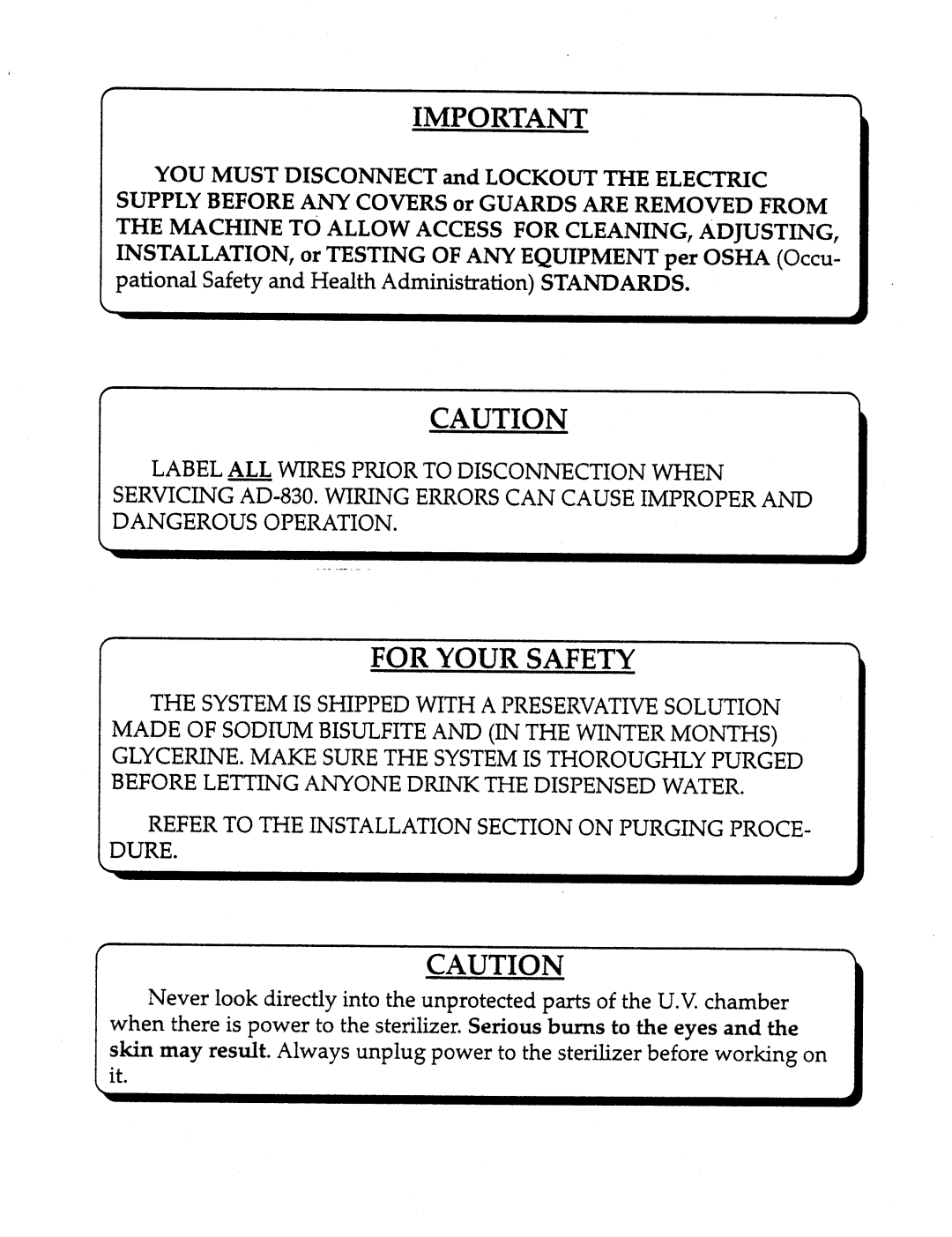 American Dryer Corp AD-830 manual 