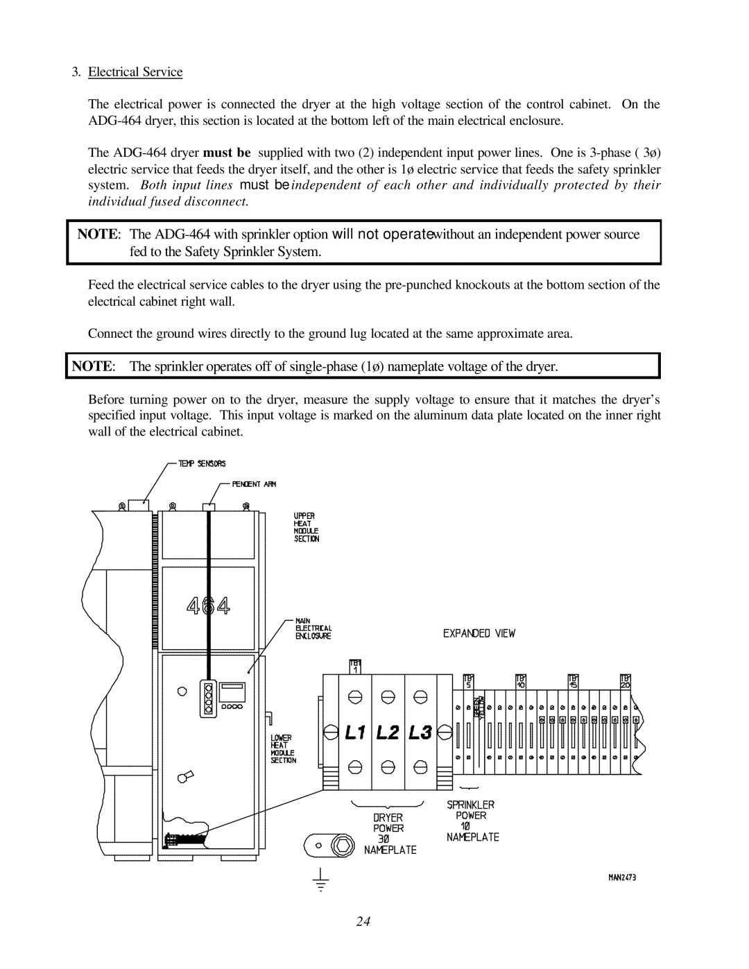 American Dryer Corp ADG-464 manual 